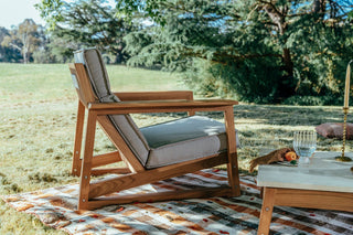 Didier TanGuor outdoor chair on a picnic blanket