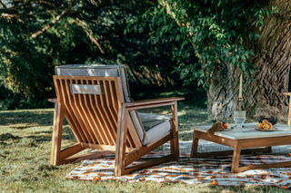 Didier TanGuor outdoor wooden chair and table setting