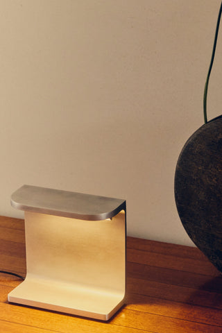 Parcta9012 illuminated lamp on wooden surface