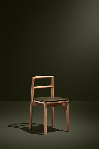 Didier chair, wooden frame with dark seat, 250214-014