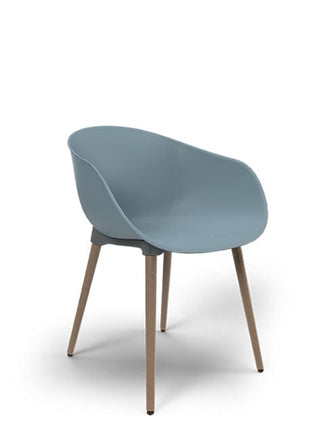 Blue timber chair 3D model