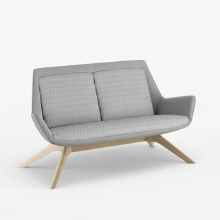 Aquila Two-Lounge Low sofa with light wood legs