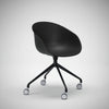 Black swivel chair on a white background