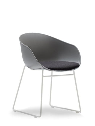 Advanta Aylachair with grey seat and white legs