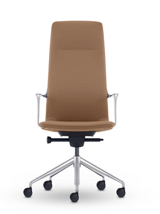 Million high back tan front on a white background