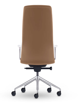 Million high back tan back on a white background