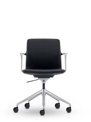 Million front chair with chrome base on a white background