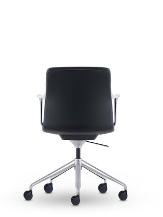 Million back chair with chrome base on a white background