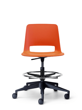 Advanta Unica Swivel Stool - Orange Office Chair