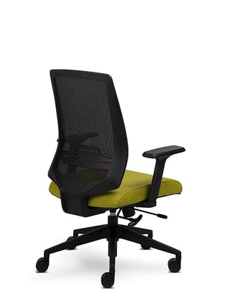 AdvantaVOLT ergonomic office chair with green seat