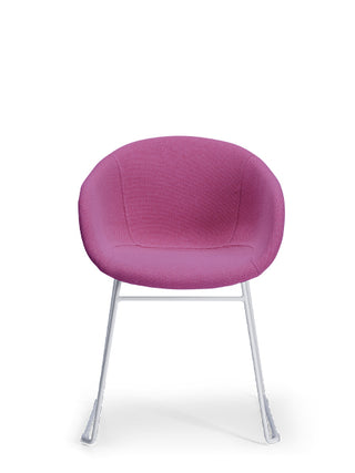 Ayla purple chair with a white background