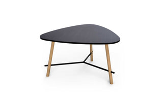 Advanta Ideo L Round Meeting Table with Oak Legs