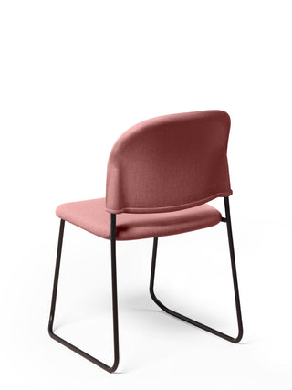 Advanta_LUMIAFU_BACKSIDE_ROSEWOOD_003 chair with black metal legs on a white background