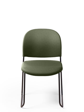 Advanta_LUMIAFU_FRONT_OLIVE_003 chair with black legs on a white background