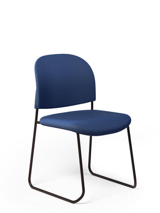 Advanta_LUMIAFU_SIDE_DENIM_003 chair with black metal frame on a white background
