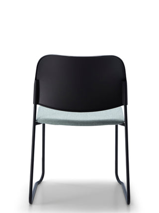 Advanta_Lumia-69 black chair with a gray seat on a white background