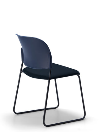 Advanta_Lumia-79 blue chair with black legs on a white background