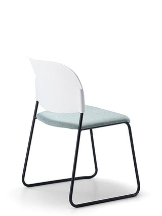 Advanta Lumia-85 chair with white back and teal seat