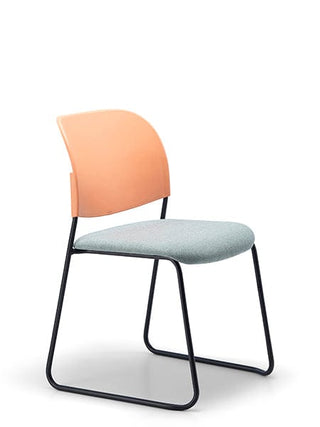 Advanta Lumia-86 chair with peach back and gray seat