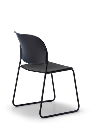 Advanta_Lumia-90.5 black chair with a minimalist design on a white background