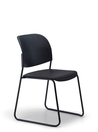 Advanta_Lumia-90 black chair with a minimalist design on a white background