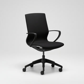 Black office chair on a white background