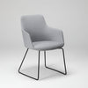 Light gray chair metal legs on a white background
