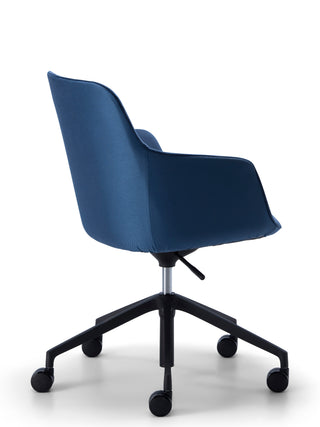 Saba 50 - Angle blue swivel chair