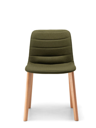 Advanta UNICA-628 green chair with wooden legs
