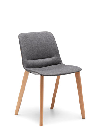 Advanta UNICA-698 gray upholstered chair with wooden legs