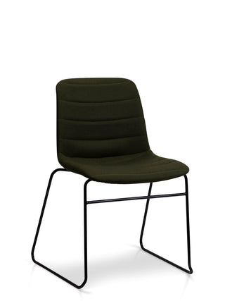 Nu Soul chair with black seat and backrest on a white background