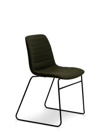 Nu Soul black chair with black metal legs on a white background