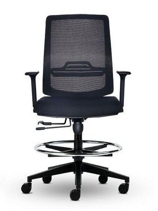 Advanta Voltdrafting chair with mesh back and footrest