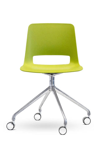 Advanta Unica PP swivel chair, green, front view