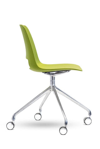 Advanta Unica PP swivel chair, green side view