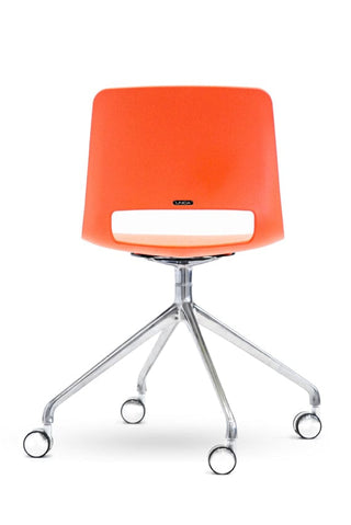 Advanta Unica PP swivel chair, orange back