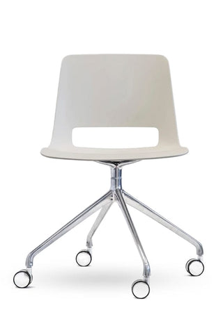 Advanta Unica PP swivel chair, white front view