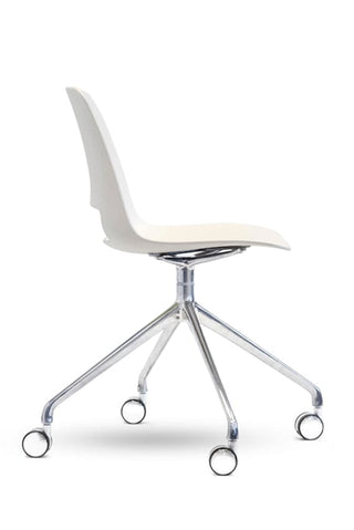 Advanta Unica PP swivel chair, white, side view
