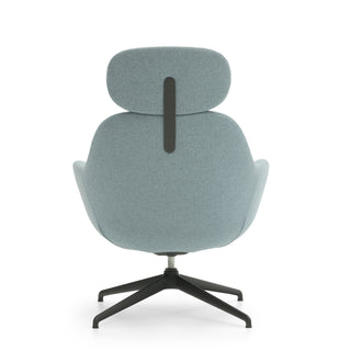 Modern chair with a headrest on a white background