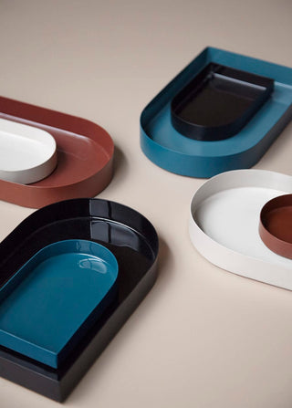 Arc10 modern nesting trays in various colors