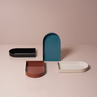 Assorted color arched trays