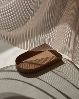 Abstract mesh and tray still life