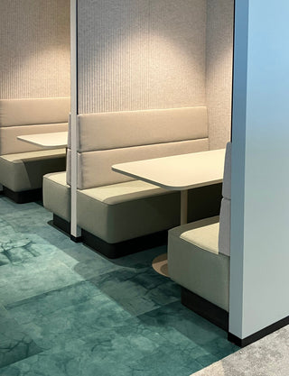 Modern office booths with tables