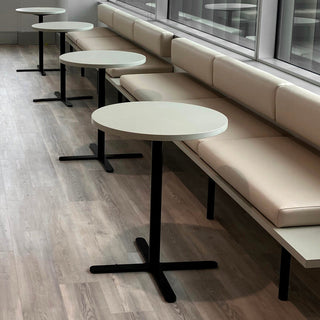 BrightHR cafe seating with round tables