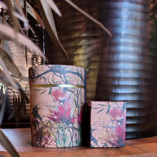 BushMagic3 floral tea container & box