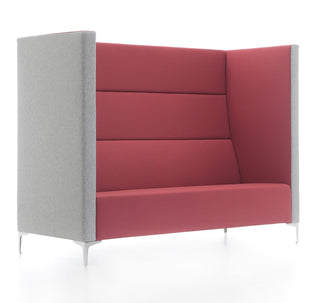 Red and gray high-back sofa