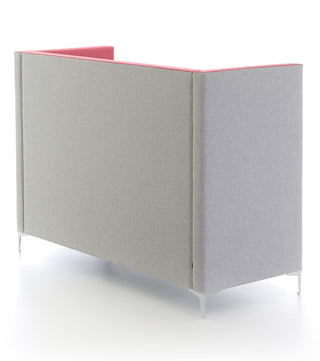 CARAHIGHLINE_28 office privacy screen in gray with pink accents