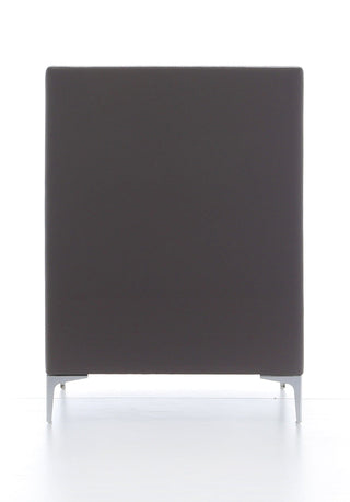 CARAHIGHLINE 9 - Modern dark gray square chair with metal legs