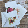 Floral greeting cards with envelopes