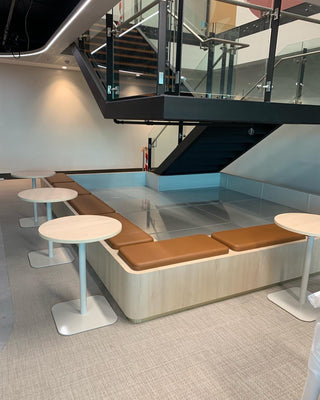 Caterpillar table seating area at Infosys office